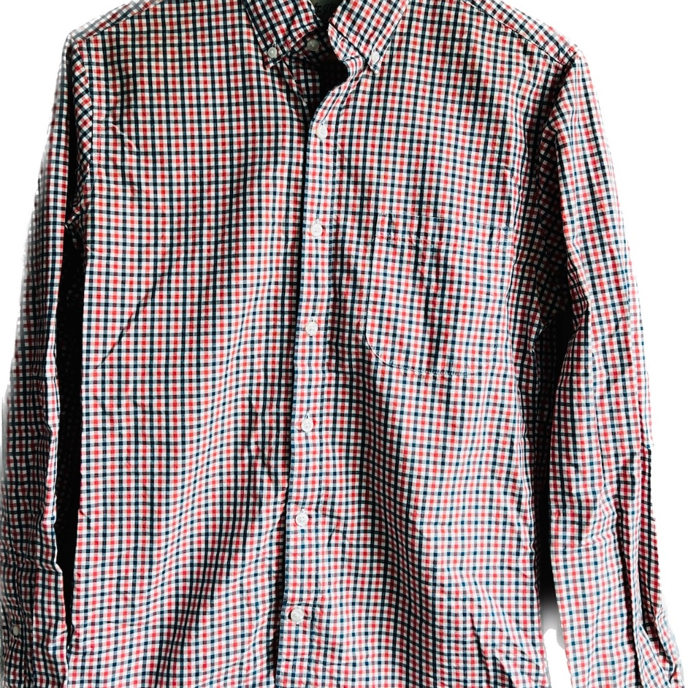 J. Crew Mens Small Slim Fit Gingham Shirt